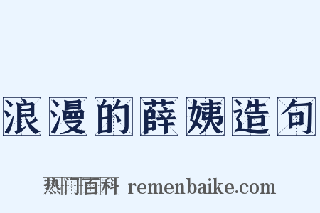 浪漫的薛姨造句是什么意思的图片